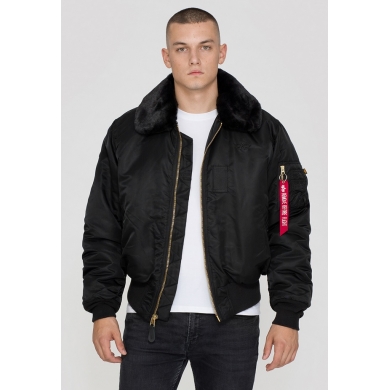 Alpha Industries Winterjacke Fliegerjacke B15 (wasserabweisend) schwarz Herren