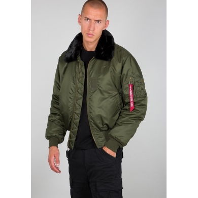 Alpha Industries Winterjacke Fliegerjacke B15 (wasserabweisend) dunkelgrün Herren