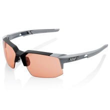 100% Sport Sonnenbrille Speedcoupe Hiper Lens grau - 1 Brille mit Hardcase