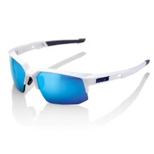 100% Sport Sonnenbrille Speedcoupe Hiper Lens weiss matt - 1 Brille mit Hardcase