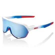 100% Sport Sonnenbrille S2 - TotalEnergies Team Hiper Mirror Lens weiss/blau - 1 Brille mit Hardcase