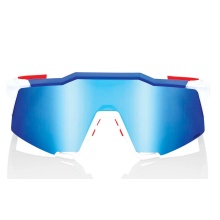 100% Sport Sonnenbrille Speedcraft - TotalEnergies Team Hiper Mirror Lens weiss/blau - 1 Brille mit Hardcase