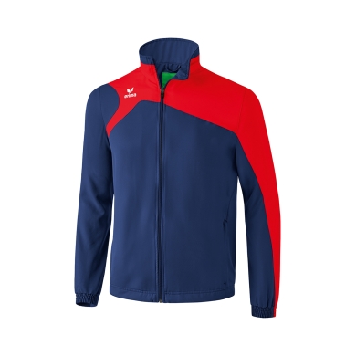 Erima Präsentationsjacke Club 1900 2.0 (100% Polyester, Stehkragen, Innenfutter) navyblau/rot Herren