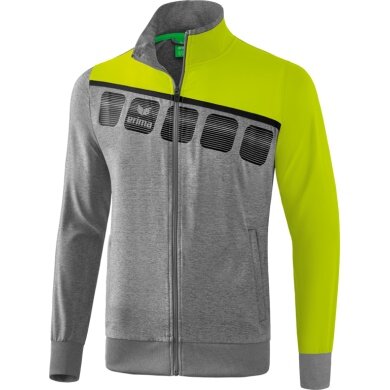 Erima Trainingsjacke 5C grau/lime/schwarz Herren