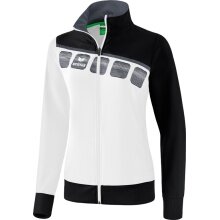 Erima Trainingsjacke 5C (elastisch, feuchtigkeitsregulierend) weiss/schwarz Damen