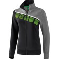 Erima Trainingsjacke 5C (elastisch, feuchtigkeitsregulierend) schwarz/grau Damen