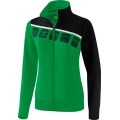 Erima Trainingsjacke 5C (elastisch, feuchtigkeitsregulierend) grün/schwarz Damen