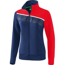 Erima Trainingsjacke 5C (elastisch, feuchtigkeitsregulierend) navyblau/rot Damen