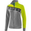 Erima Trainingsjacke 5C (elastisch, feuchtigkeitsregulierend) grau/lime Damen