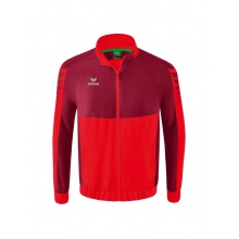 Erima Präsentationsjacke Six Wings (100% Polyester, Stehkragen, ohne Innenfutter) rot/bordeaux Herren