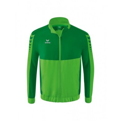 Erima Präsentationsjacke Six Wings (100% Polyester, Stehkragen, ohne Innenfutter) grün/smaragd Jungen