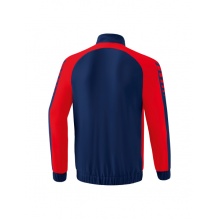 Erima Präsentationsjacke Six Wings (100% Polyester, Stehkragen, ohne Innenfutter) navyblau/rot Herren