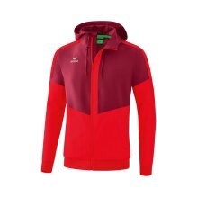 Erima Trainingsjacke Squad Tracktop Jacke mit Kapuze bordeaux/rot Herren