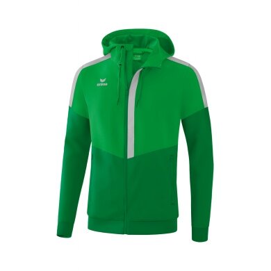 Erima Trainingsjacke Squad Tracktop Jacke mit Kapuze grün/smaragd/grau Herren