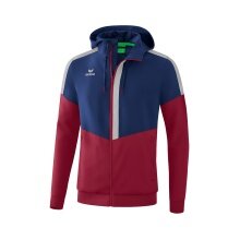 Erima Trainingsjacke Squad Tracktop Jacke mit Kapuze navy/bordeaux/grau Herren