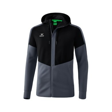 Erima Trainingsjacke Squad mit Kapuze grau/schwarz Herren