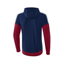 Erima Trainingsjacke Squad mit Kapuze navyblau/bordeauxrot/grau Herren