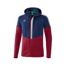 Erima Trainingsjacke Squad mit Kapuze navyblau/bordeauxrot/grau Herren