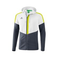 Erima Trainingsjacke Squad mit Kapuze weiss/grau/lime Herren