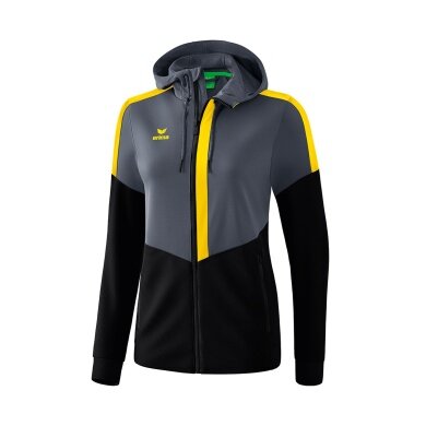 Erima Trainingsjacke Squad grau/schwarz/gelb Damen