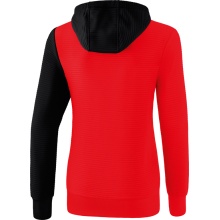 Erima Kapuzenpullover Hoodie 5C rot/schwarz/weiß Damen