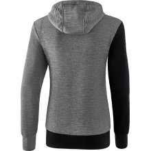 Erima Hoodie 5C schwarz/grau melange/weiß Damen