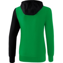 Erima Kapuzenpullover Hoodie 5C smaragd/schwarz/weiß Damen