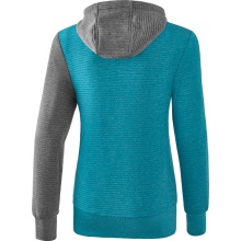 Erima Kapuzenpullover Hoodie 5C hellblau/grau Damen