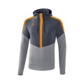 Erima Kapuzenpullover Hoodie Squad (Cotton Touch) grau/orange Kinder