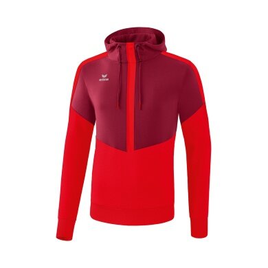 Erima Kapuzenpullover Hoodie Squad (Cotton Touch) bordeaux/rot Herren