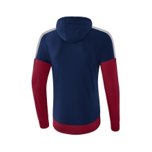 Erima Kapuzenpullover Hoodie Squad (Cotton Touch) navyblau/bordeauxrot Herren