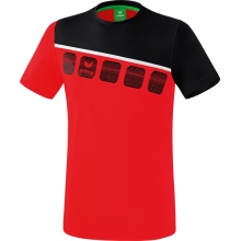 Erima Sport-Tshirt 5C (100% Polyester) rot/schwarz Herren