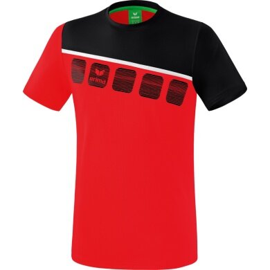 Erima Sport-Tshirt 5C (100% Polyester) rot/schwarz Herren