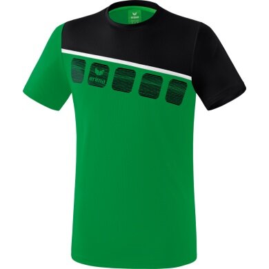 Erima Sport-Tshirt 5C (100% Polyester) grün/schwarz Herren