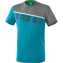 Erima Sport-Tshirt 5C (100% Polyester) blau/grau Herren