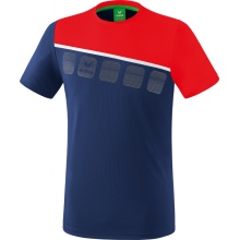 Erima Sport-Tshirt 5C (100% Polyester) navyblau/rot Herren