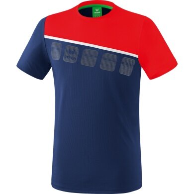 Erima Sport-Tshirt 5C (100% Polyester) navyblau/rot Herren