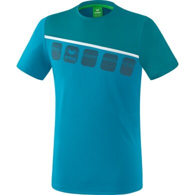 Erima Sport-Tshirt 5C (100% Polyester) blau/hellblau Herren