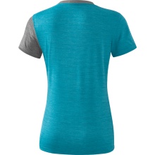 Erima Sport-Shirt 5C (100% Polyester) blau/grau Damen