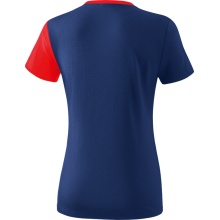 Erima Sport-Shirt 5C (100% Polyester) navyblau/rot Damen