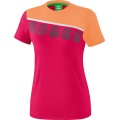 Erima Sport-Shirt 5C (100% Polyester) rosa/peach Damen