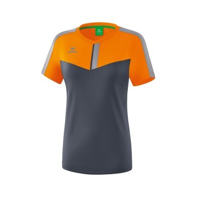 Erima Sport-Shirt Squad grau/orange Damen