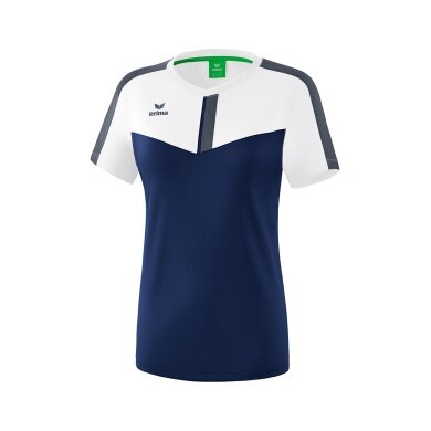 Erima Sport-Shirt Squad weiss/navyblau Damen