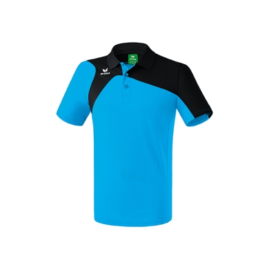 Erima Sport-Polo Club 1900 2.0 (100% Polyester) curacaoblau/schwarz Kinder