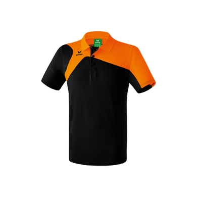 Erima Sport-Polo Club 1900 2.0 (100% Polyester) schwarz/orange Kinder