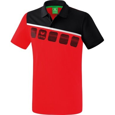 Erima Sport-Polo 5C (100% Polyester) rot/schwarz Herren