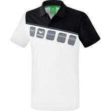 Erima Spprt-Polo 5C (100% Polyester) weiss/schwarz Herren