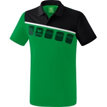 Erima Spprt-Polo 5C (100% Polyester) grün/schwarz Herren