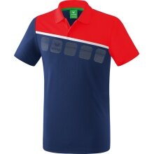 Erima Spprt-Polo 5C (100% Polyester) navyblau/rot Herren