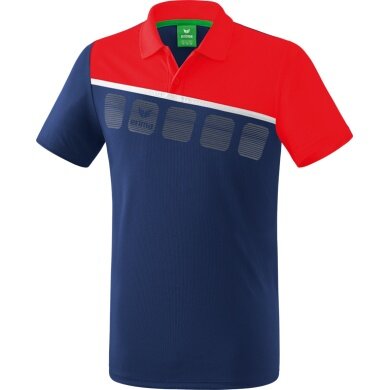 Erima Spprt-Polo 5C (100% Polyester) navyblau/rot Herren